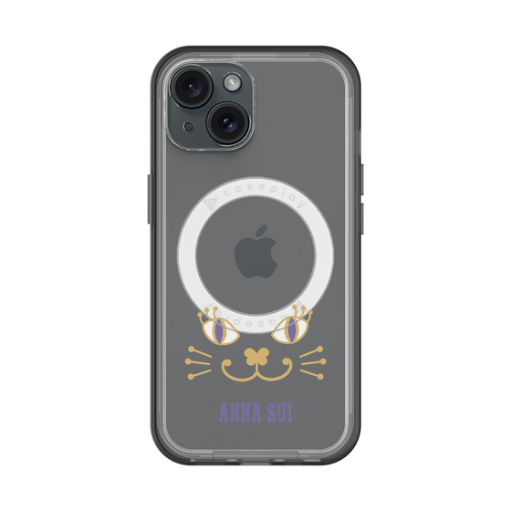 スリムプロテクションプレミアムケース with MagSafe［ ANNA SUI - フェイス - クリア ］