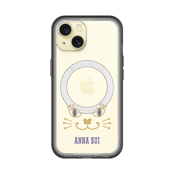 スリムプロテクションプレミアムケース with MagSafe［ ANNA SUI - フェイス - クリア ］