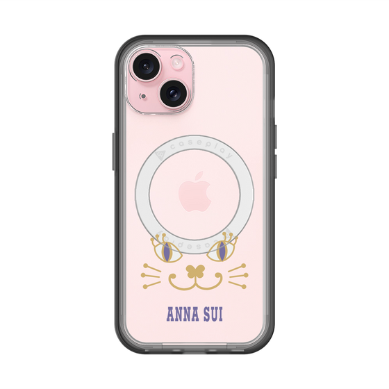 スリムプロテクションプレミアムケース with MagSafe［ ANNA SUI - フェイス - クリア ］