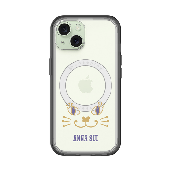 スリムプロテクションプレミアムケース with MagSafe［ ANNA SUI - フェイス - クリア ］