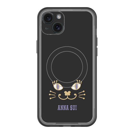スリムプロテクションプレミアムケース with MagSafe［ ANNA SUI - フェイス - ブラック ］