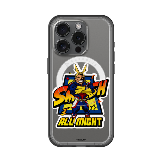 スリムプロテクションプレミアムケース with MagSafe［ 僕のヒーローアカデミア - ミニキャラ - オールマイト ］