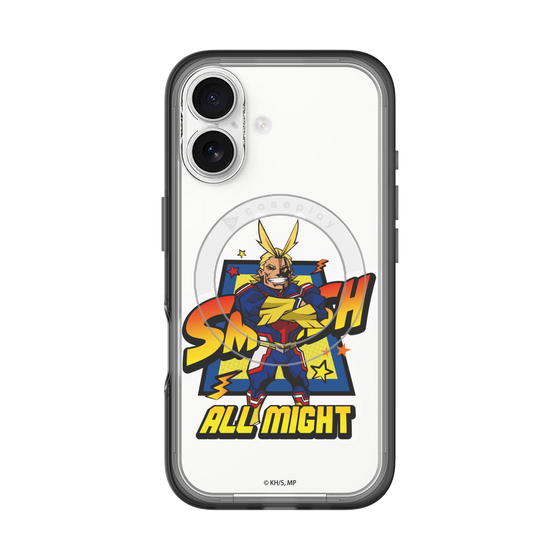 スリムプロテクションプレミアムケース with MagSafe［ 僕のヒーローアカデミア - ミニキャラ - オールマイト ］