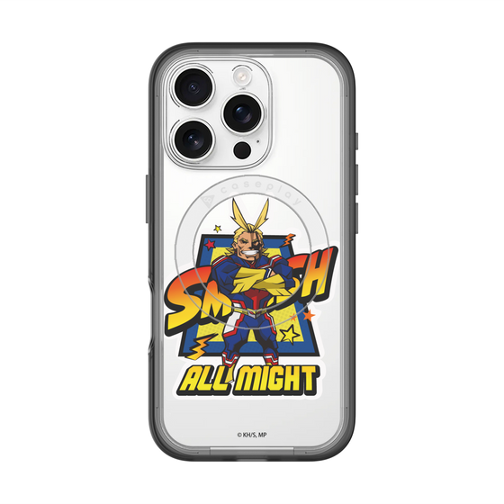 スリムプロテクションプレミアムケース with MagSafe［ 僕のヒーローアカデミア - ミニキャラ - オールマイト ］