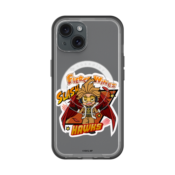 スリムプロテクションプレミアムケース with MagSafe［ 僕のヒーローアカデミア - ミニキャラ - ホークス ］