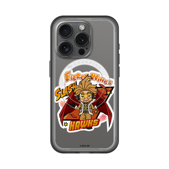 スリムプロテクションプレミアムケース with MagSafe［ 僕のヒーローアカデミア - ミニキャラ - ホークス ］