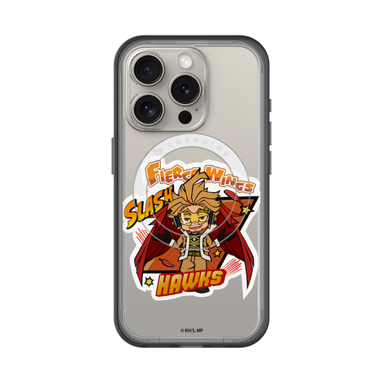 スリムプロテクションプレミアムケース with MagSafe［ 僕のヒーローアカデミア - ミニキャラ - ホークス ］