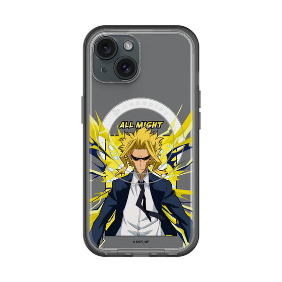 スリムプロテクションプレミアムケース with MagSafe［ 僕のヒーローアカデミア - ポップ -オールマイト ］