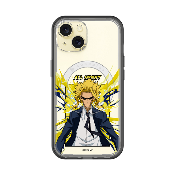 スリムプロテクションプレミアムケース with MagSafe［ 僕のヒーローアカデミア - ポップ -オールマイト ］