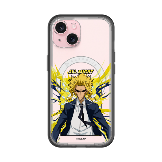 スリムプロテクションプレミアムケース with MagSafe［ 僕のヒーローアカデミア - ポップ -オールマイト ］