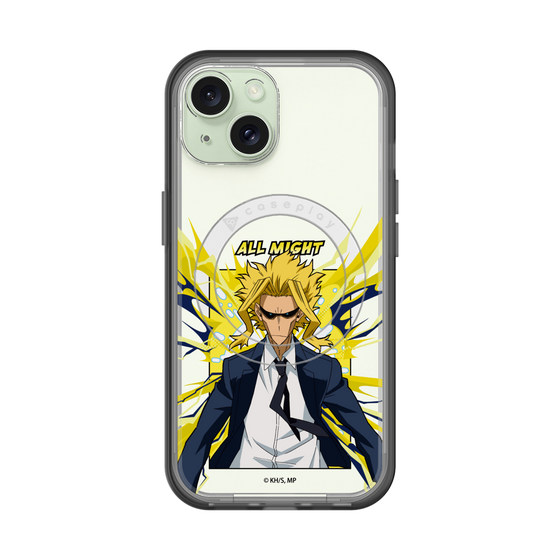 スリムプロテクションプレミアムケース with MagSafe［ 僕のヒーローアカデミア - ポップ -オールマイト ］