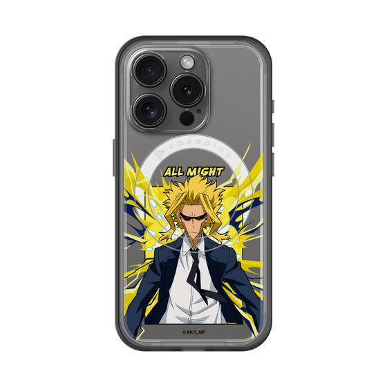 スリムプロテクションプレミアムケース with MagSafe［ 僕のヒーローアカデミア - ポップ -オールマイト ］