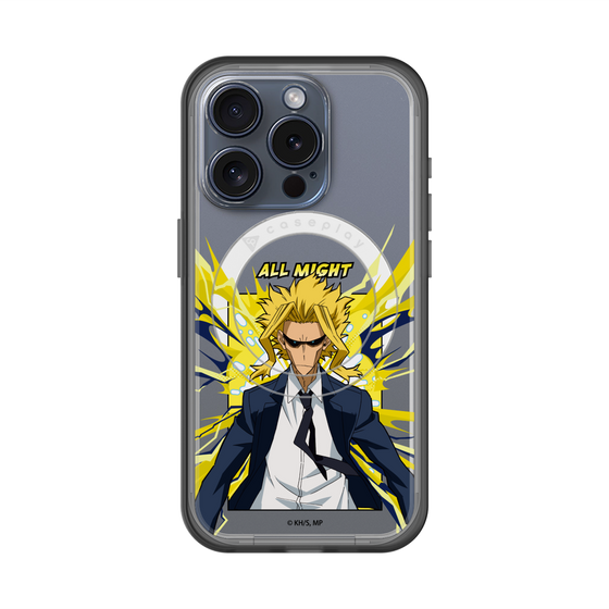 スリムプロテクションプレミアムケース with MagSafe［ 僕のヒーローアカデミア - ポップ -オールマイト ］