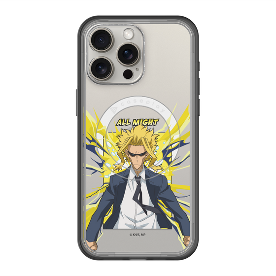 スリムプロテクションプレミアムケース with MagSafe［ 僕のヒーローアカデミア - ポップ -オールマイト ］