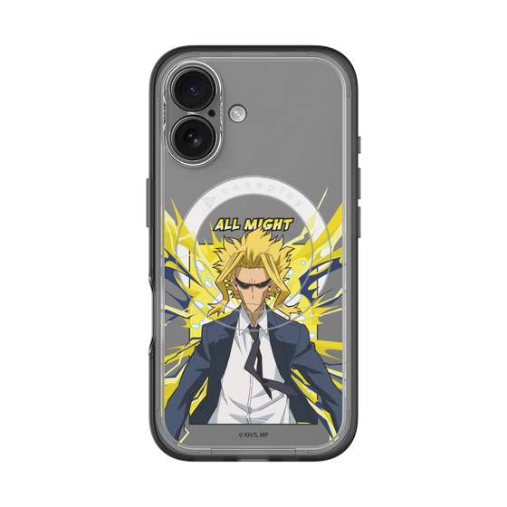 スリムプロテクションプレミアムケース with MagSafe［ 僕のヒーローアカデミア - ポップ -オールマイト ］