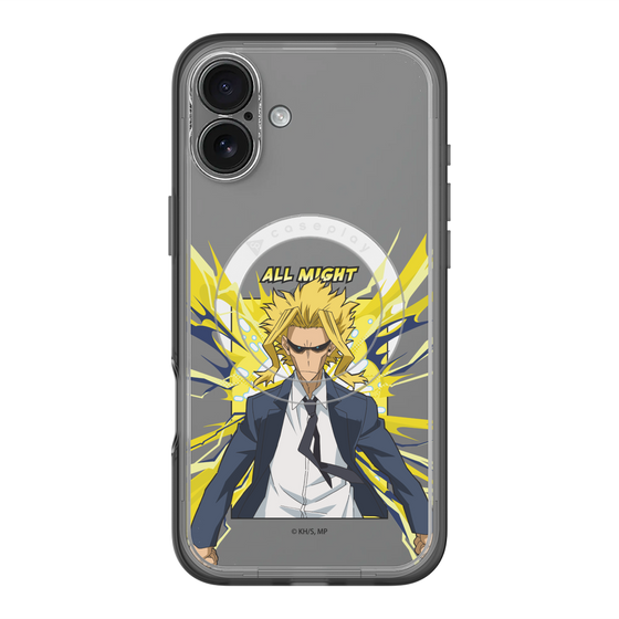 スリムプロテクションプレミアムケース with MagSafe［ 僕のヒーローアカデミア - ポップ -オールマイト ］