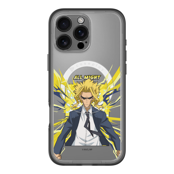スリムプロテクションプレミアムケース with MagSafe［ 僕のヒーローアカデミア - ポップ -オールマイト ］