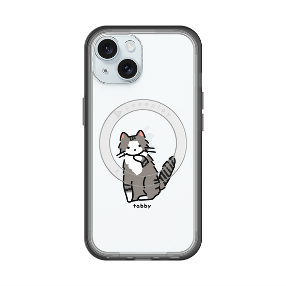 スリムプロテクションプレミアムケース with MagSafe［ オリジナル - CASEPLAYネコ - tabby ］