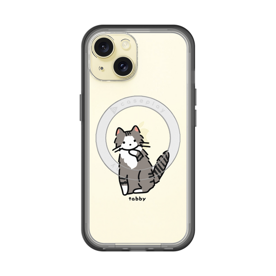 スリムプロテクションプレミアムケース with MagSafe［ オリジナル - CASEPLAYネコ - tabby ］