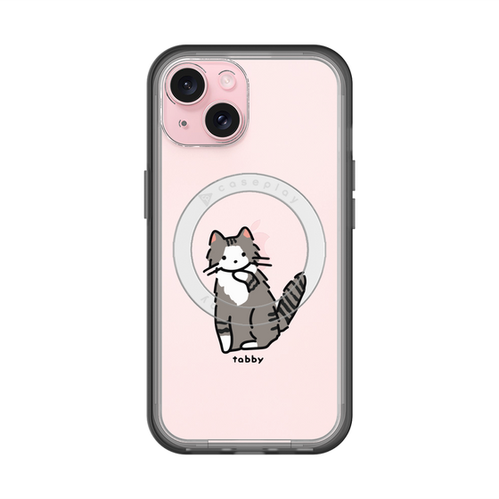 スリムプロテクションプレミアムケース with MagSafe［ オリジナル - CASEPLAYネコ - tabby ］