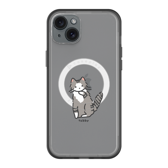 スリムプロテクションプレミアムケース with MagSafe［ オリジナル - CASEPLAYネコ - tabby ］