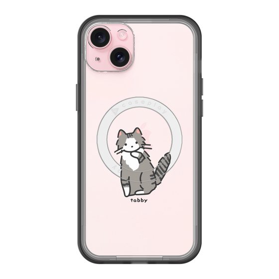 スリムプロテクションプレミアムケース with MagSafe［ オリジナル - CASEPLAYネコ - tabby ］