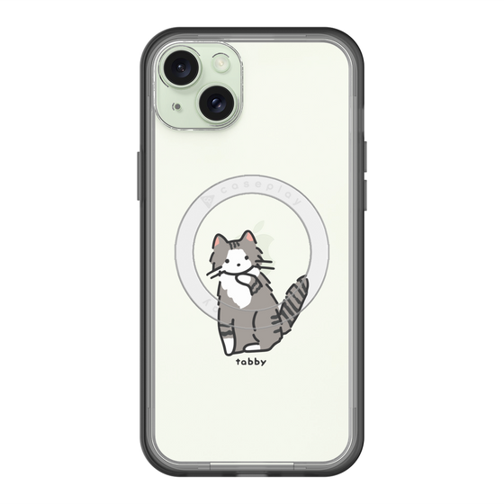 スリムプロテクションプレミアムケース with MagSafe［ オリジナル - CASEPLAYネコ - tabby ］