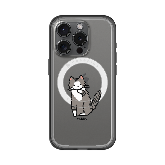 スリムプロテクションプレミアムケース with MagSafe［ オリジナル - CASEPLAYネコ - tabby ］
