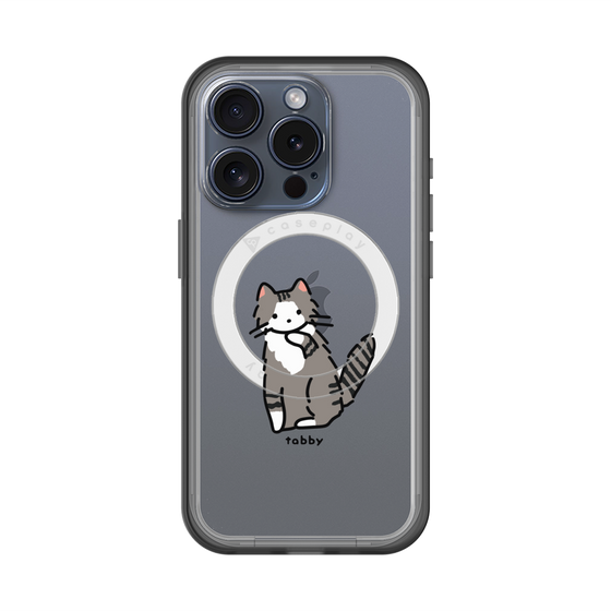 スリムプロテクションプレミアムケース with MagSafe［ オリジナル - CASEPLAYネコ - tabby ］