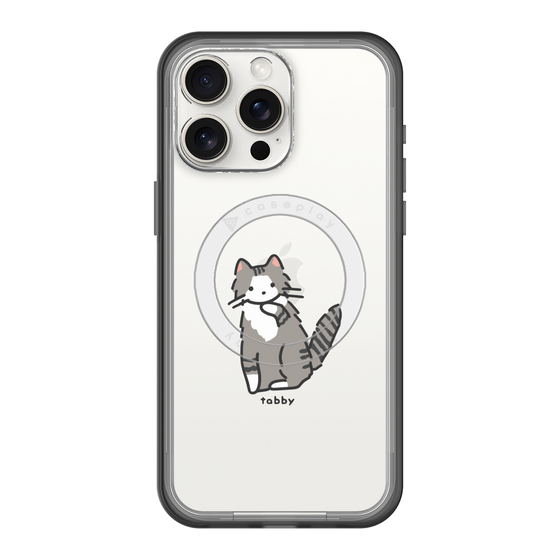 スリムプロテクションプレミアムケース with MagSafe［ オリジナル - CASEPLAYネコ - tabby ］