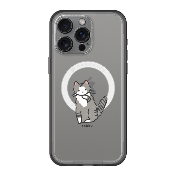 スリムプロテクションプレミアムケース with MagSafe［ オリジナル - CASEPLAYネコ - tabby ］
