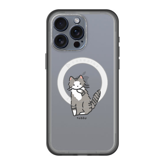 スリムプロテクションプレミアムケース with MagSafe［ オリジナル - CASEPLAYネコ - tabby ］