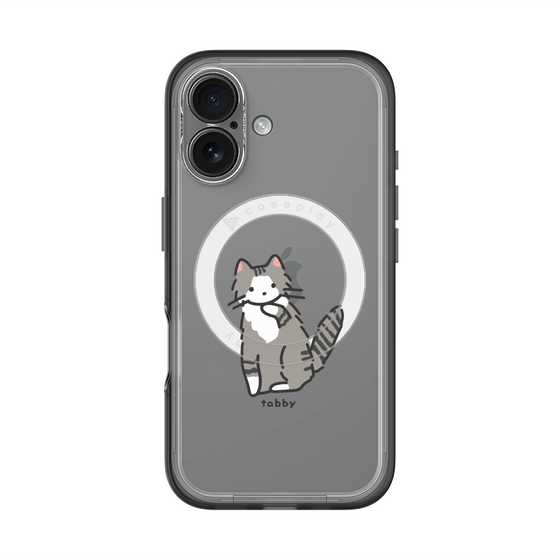 スリムプロテクションプレミアムケース with MagSafe［ オリジナル - CASEPLAYネコ - tabby ］