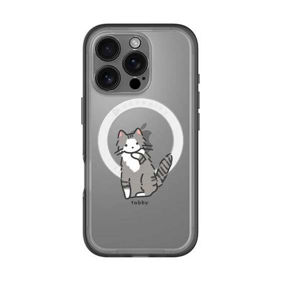 スリムプロテクションプレミアムケース with MagSafe［ オリジナル - CASEPLAYネコ - tabby ］