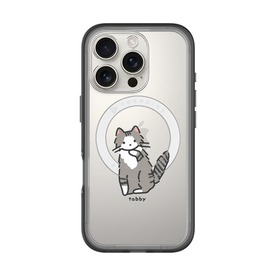 スリムプロテクションプレミアムケース with MagSafe［ オリジナル - CASEPLAYネコ - tabby ］