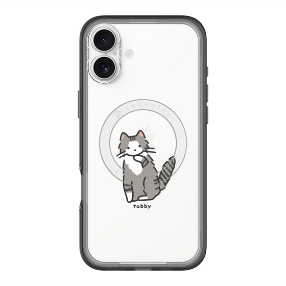 スリムプロテクションプレミアムケース with MagSafe［ オリジナル - CASEPLAYネコ - tabby ］