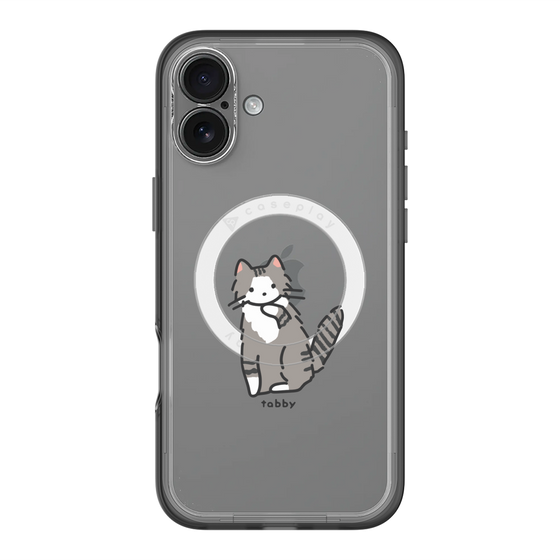 スリムプロテクションプレミアムケース with MagSafe［ オリジナル - CASEPLAYネコ - tabby ］