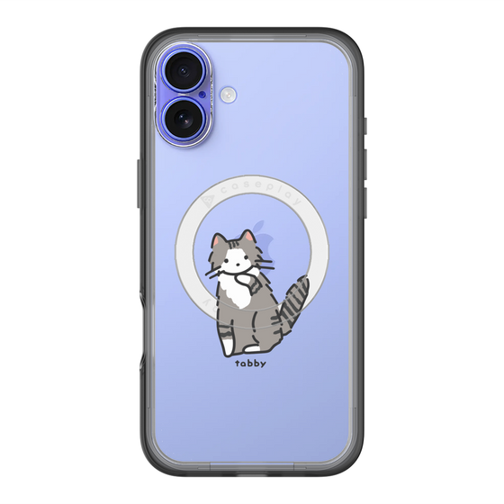 スリムプロテクションプレミアムケース with MagSafe［ オリジナル - CASEPLAYネコ - tabby ］