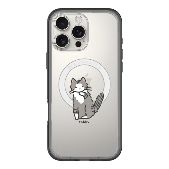 スリムプロテクションプレミアムケース with MagSafe［ オリジナル - CASEPLAYネコ - tabby ］