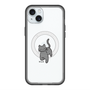 スリムプロテクションプレミアムケース with MagSafe［ オリジナル - CASEPLAYネコ - black ］