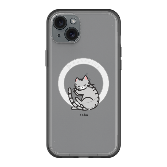 スリムプロテクションプレミアムケース with MagSafe［ オリジナル - CASEPLAYネコ - saba ］