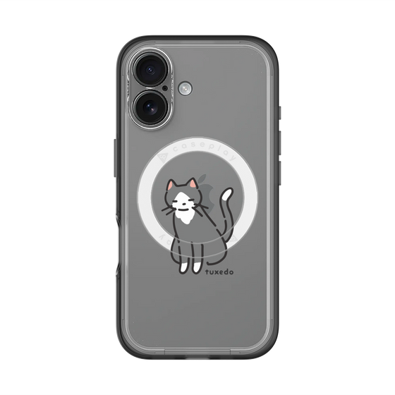 スリムプロテクションプレミアムケース with MagSafe［ オリジナル - CASEPLAYネコ - tuxedo ］