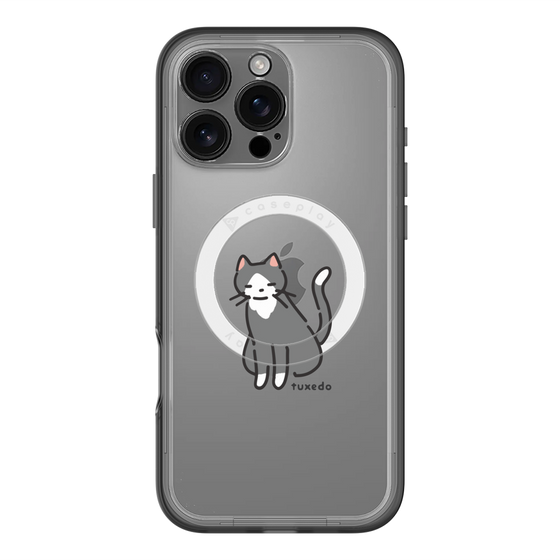 スリムプロテクションプレミアムケース with MagSafe［ オリジナル - CASEPLAYネコ - tuxedo ］