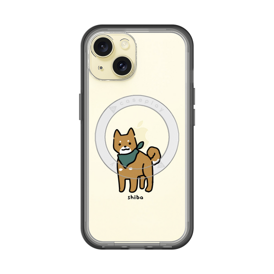 スリムプロテクションプレミアムケース with MagSafe［ オリジナル - CASEPLAYイヌ - shiba ］