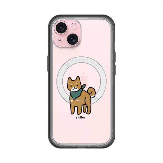スリムプロテクションプレミアムケース with MagSafe［ オリジナル - CASEPLAYイヌ - shiba ］