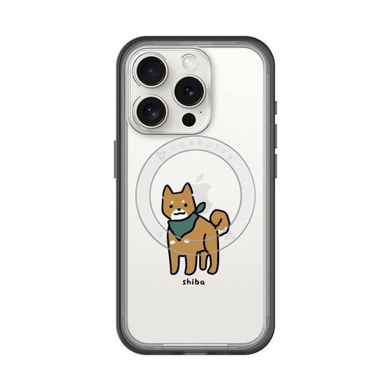 スリムプロテクションプレミアムケース with MagSafe［ オリジナル - CASEPLAYイヌ - shiba ］