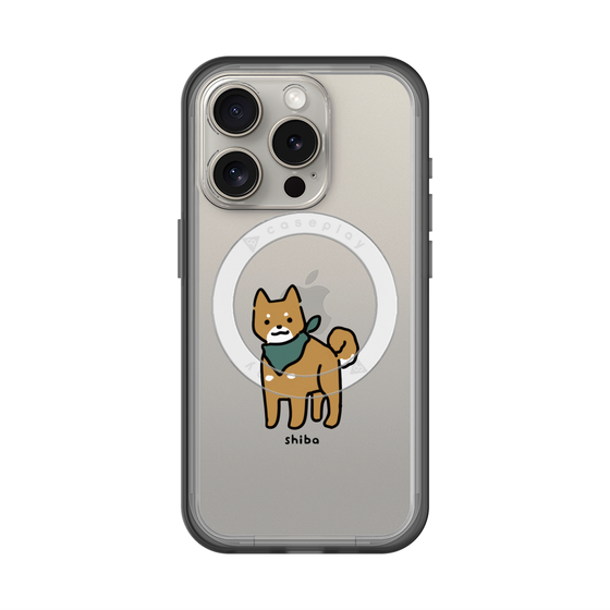 スリムプロテクションプレミアムケース with MagSafe［ オリジナル - CASEPLAYイヌ - shiba ］