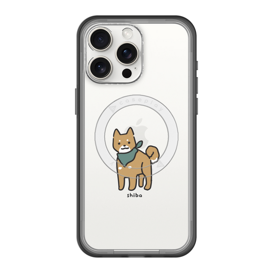スリムプロテクションプレミアムケース with MagSafe［ オリジナル - CASEPLAYイヌ - shiba ］