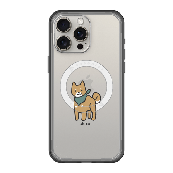 スリムプロテクションプレミアムケース with MagSafe［ オリジナル - CASEPLAYイヌ - shiba ］