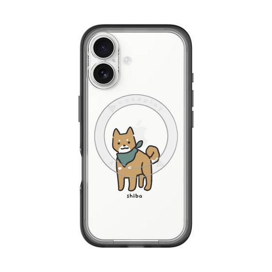 スリムプロテクションプレミアムケース with MagSafe［ オリジナル - CASEPLAYイヌ - shiba ］